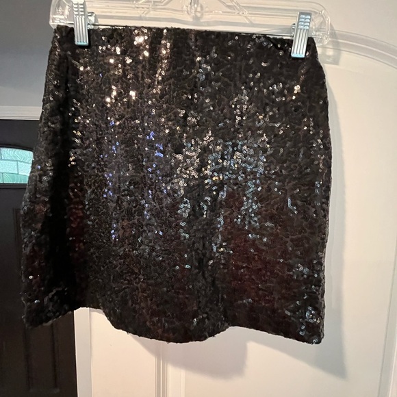 Black Sequin Skirt - Picture 1 of 5